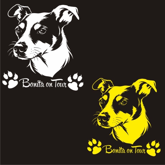 Preview: Bodegero Andaluz Name Autoaufkleber Auto Aufkleber Sticker Pfoten A4308